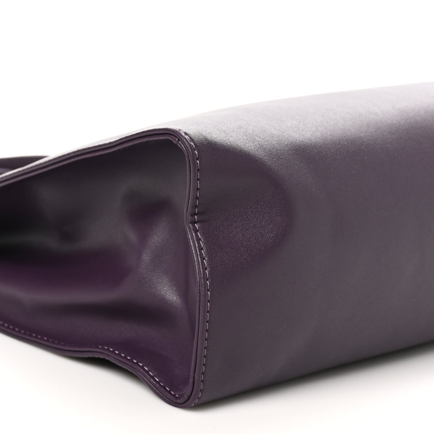 Vegan Leather Medium Shopping Bag Eggplant