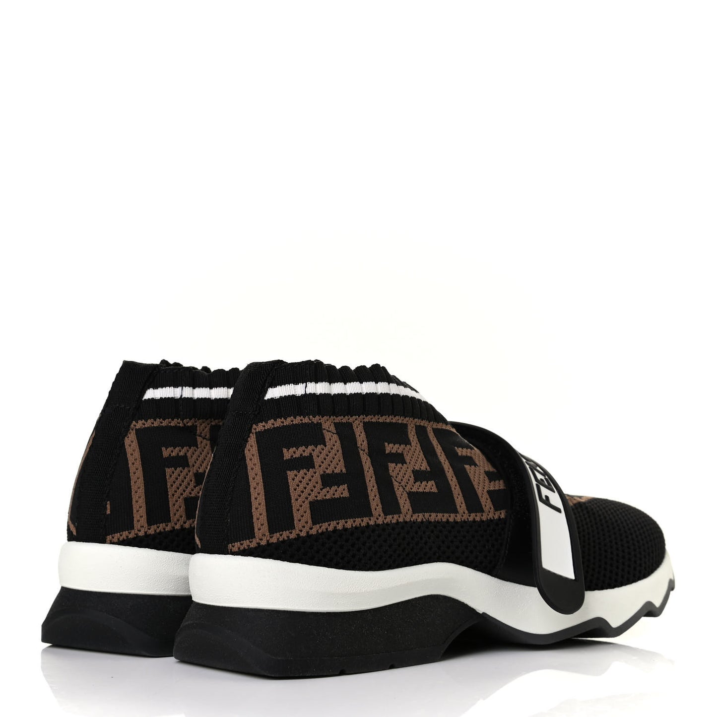 Stretch Yarn FF Stiff Band Rockoko Sneakers 35 Black White Tobacco