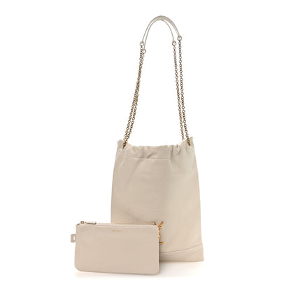 Saint Laurent Lambskin Matelasse Monogram Medium Jamie 4.3 Pochon Blanc Vintage 3 of 11