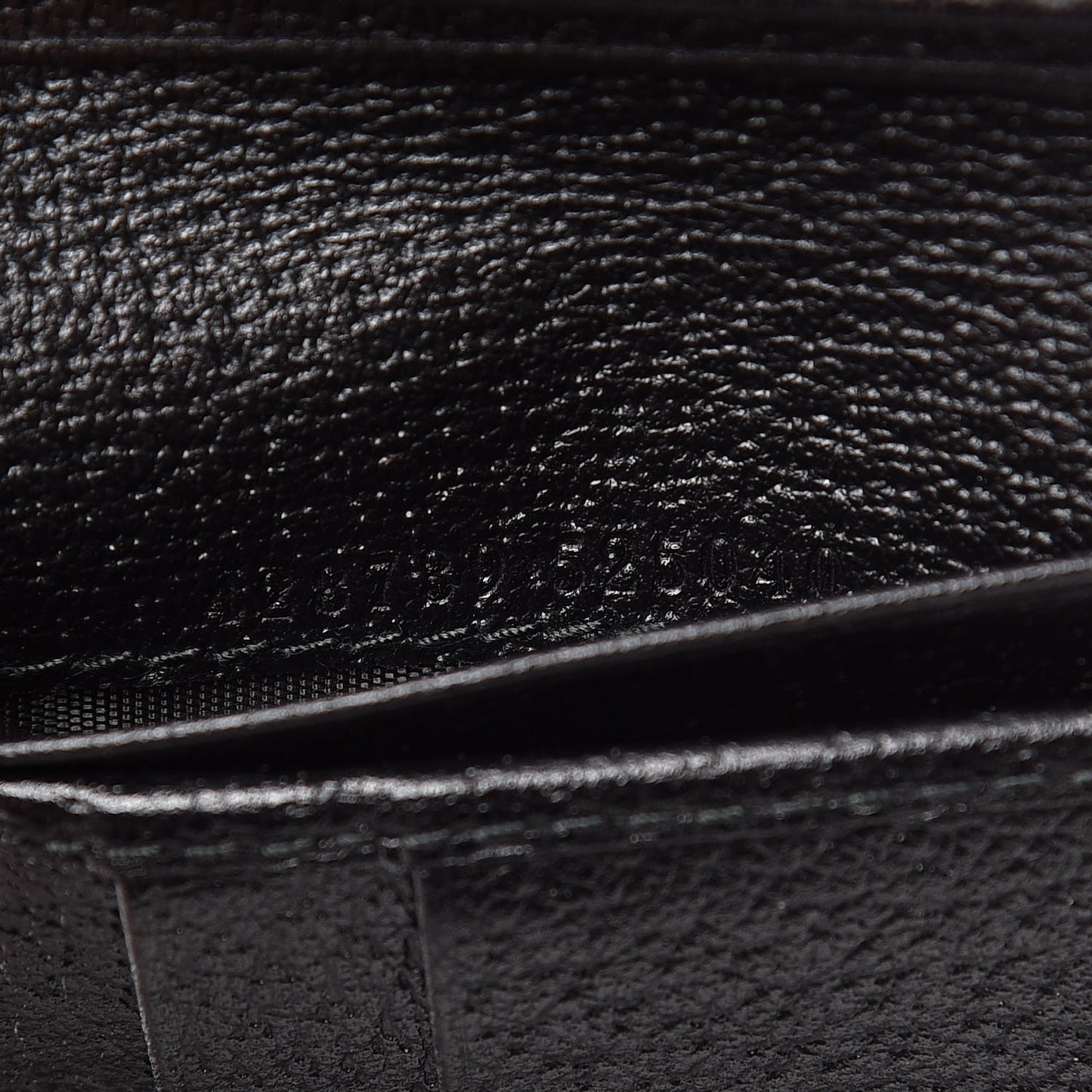 Calfskin Boar Effect GG Marmont Bi-Fold ID Wallet Black