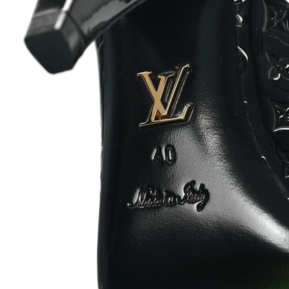 Louis Vuitton Patent Calfskin Monogram Embossed Super Mules 40 Black 6 of 8