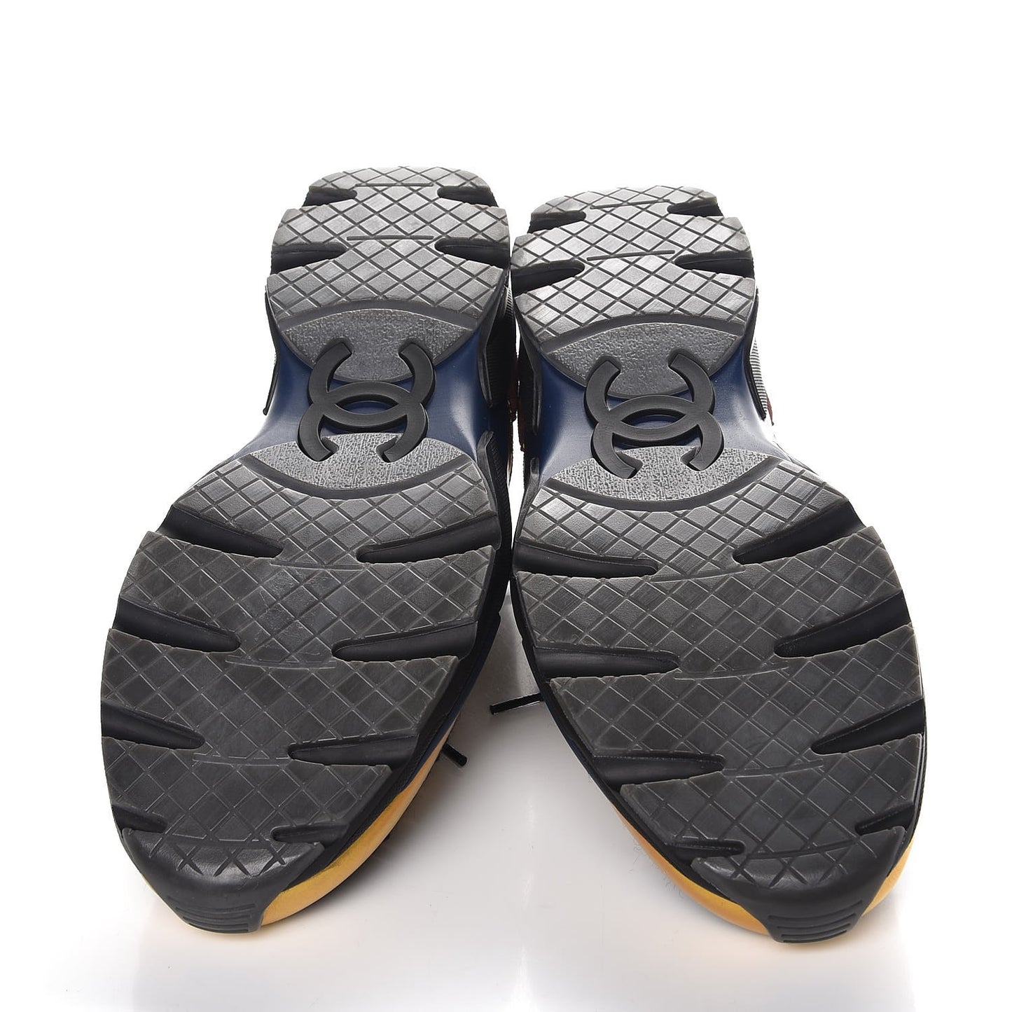 Tweed Patent Runway Sneakers Gold