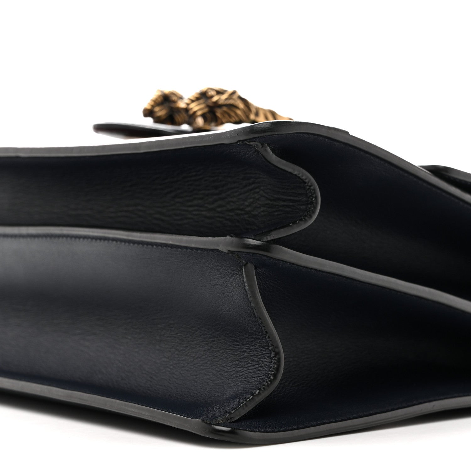 Gucci Moon Calfskin Web Medium Dionysus Bamboo Top Handle Bag Blue