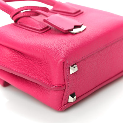 MCM Grained Calfskin X-Mini Milla Tote Beetroot Pink 7 of 8