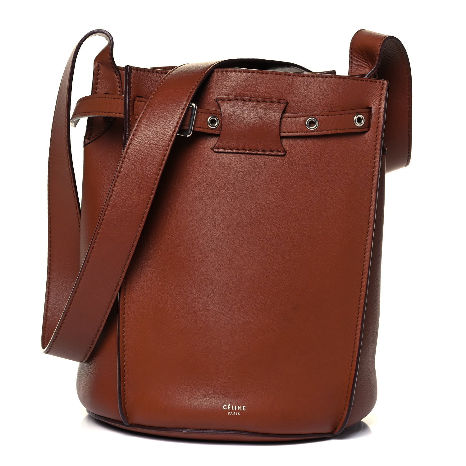 Celine Smooth Calfskin Long Strap Big Bucket Bag Tan 1 of 9