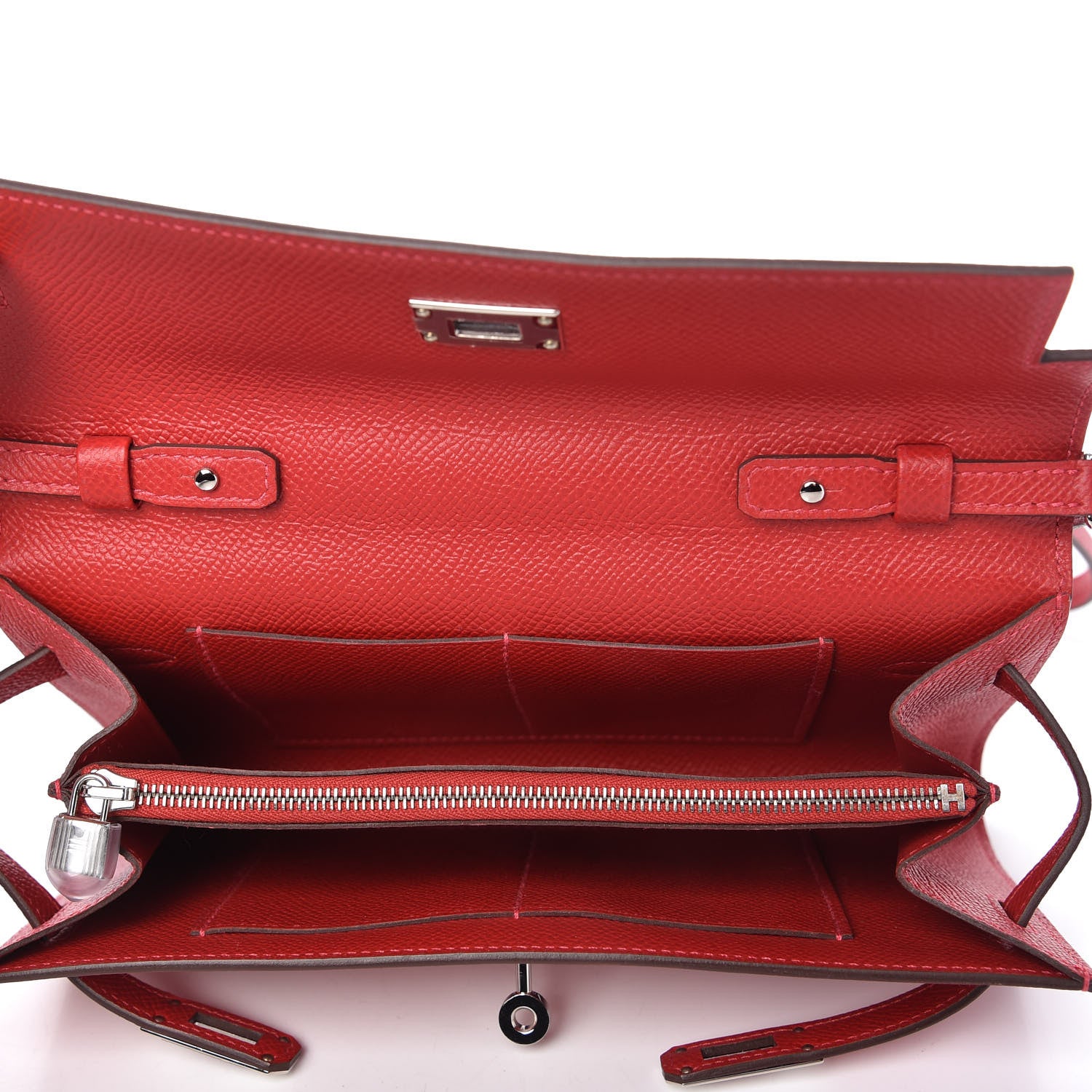 Hermes Epsom Kelly Wallet To Go Rouge Casaque 5 of 11