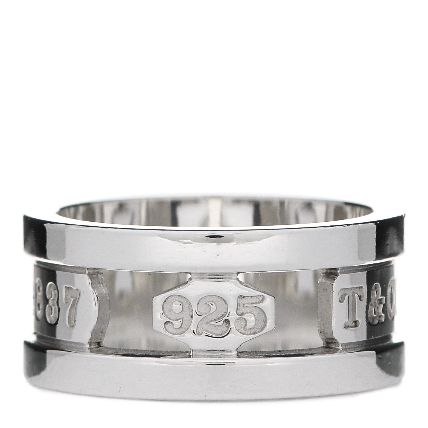 Tiffany Sterling Silver 1837 Elements Ring 54 7 2 of 5