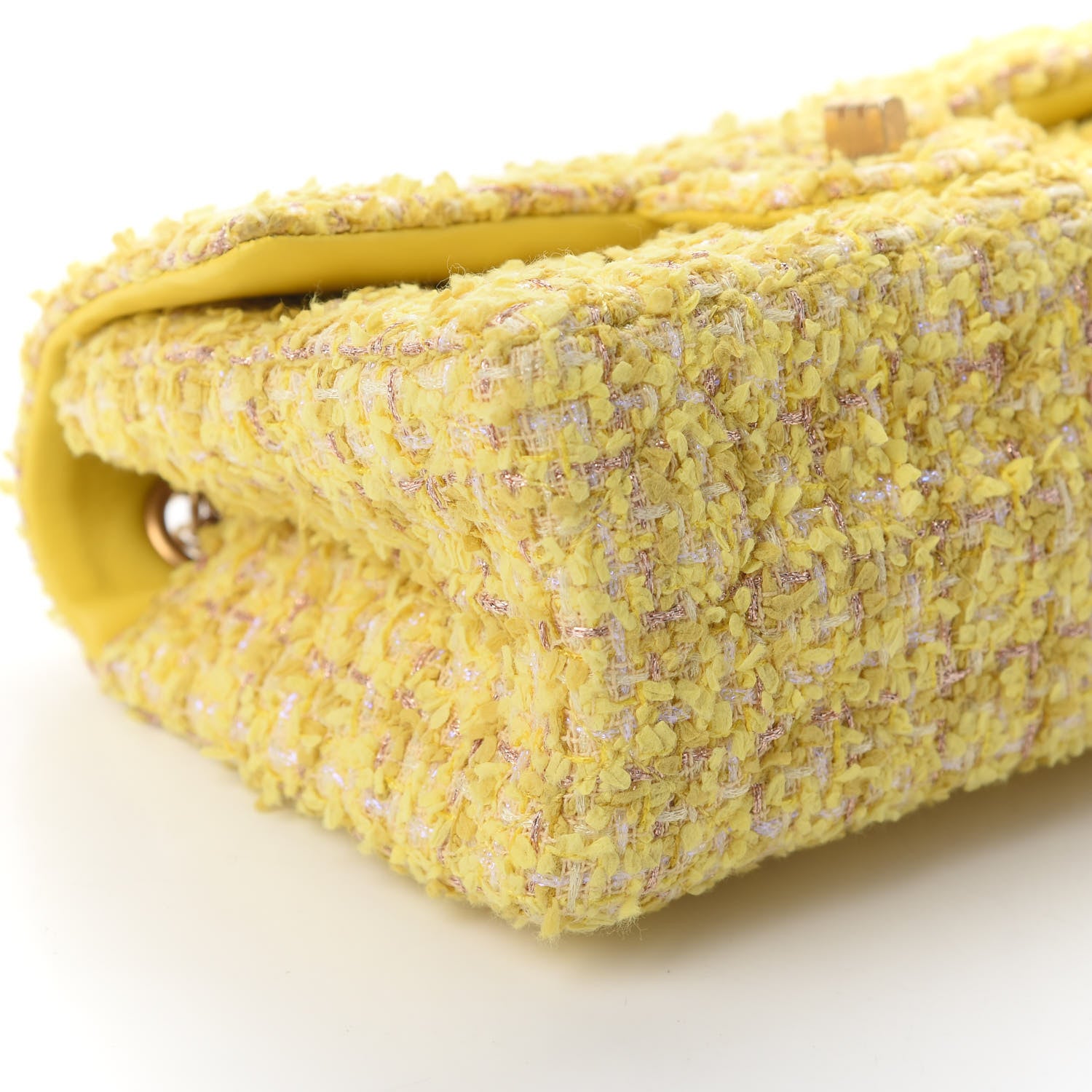 Chanel Tweed Quilted 2.55 Reissue Mini Flap Yellow 7 of 8