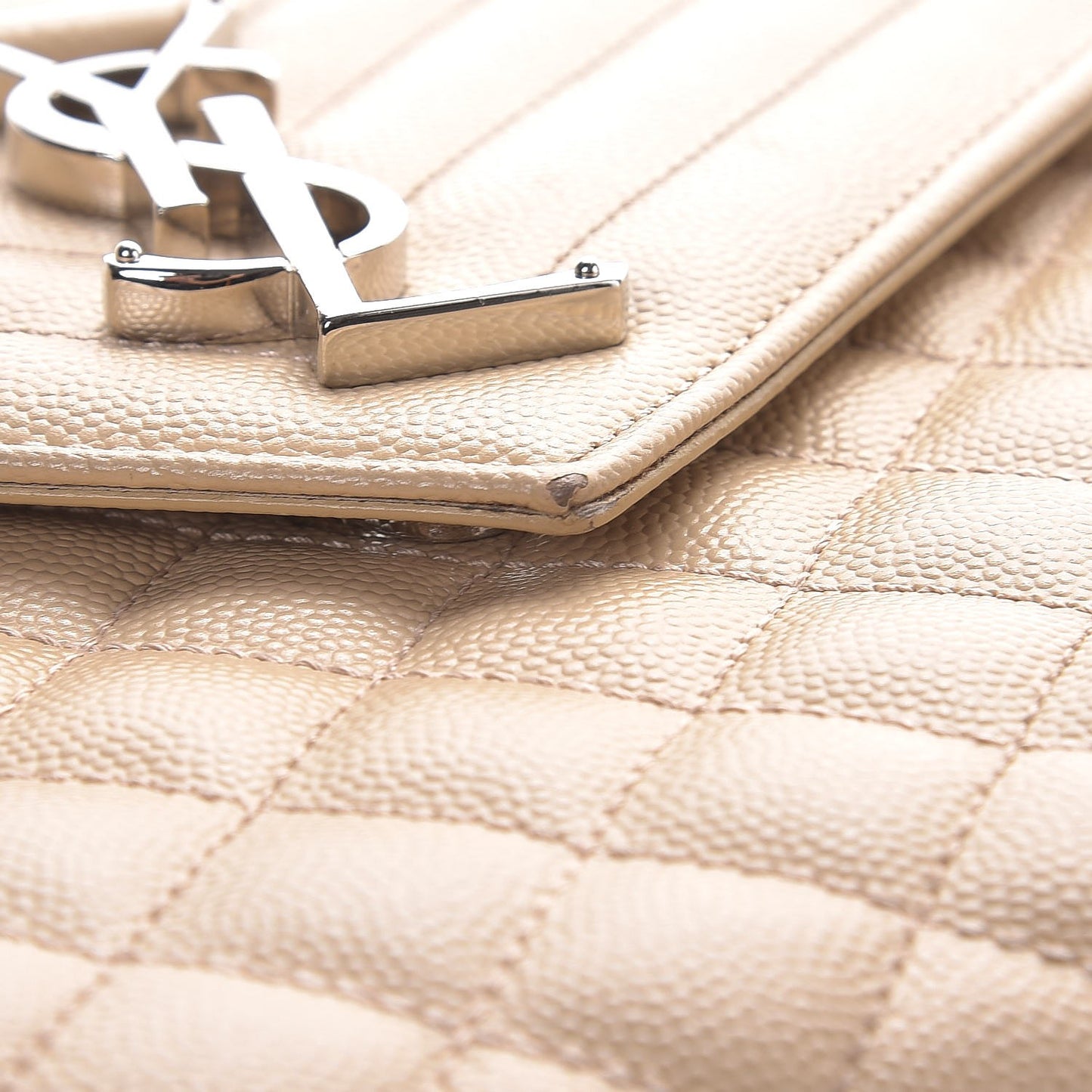 Grain De Poudre Large Triquilt Monogram Satchel Dark Beige