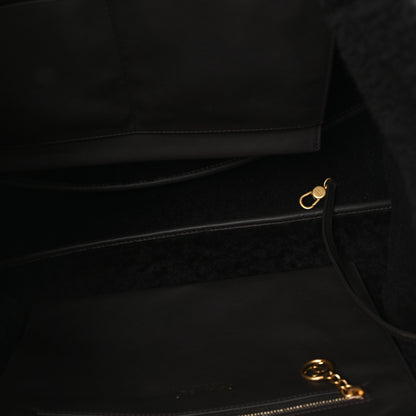 Chanel Lambskin Shearling Medium Deauville Tote Dark Brown 5 of 10
