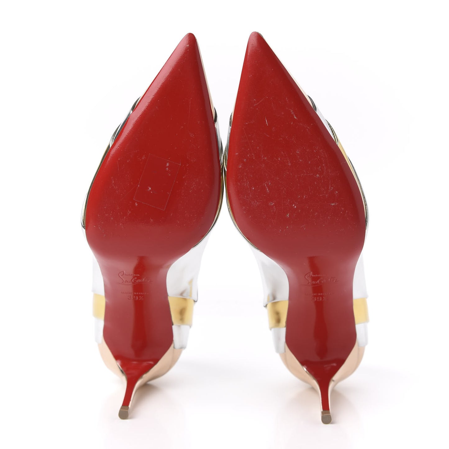 Nappa Patent Veau Mirror Eklectica 85 Pumps 39.5 Silver