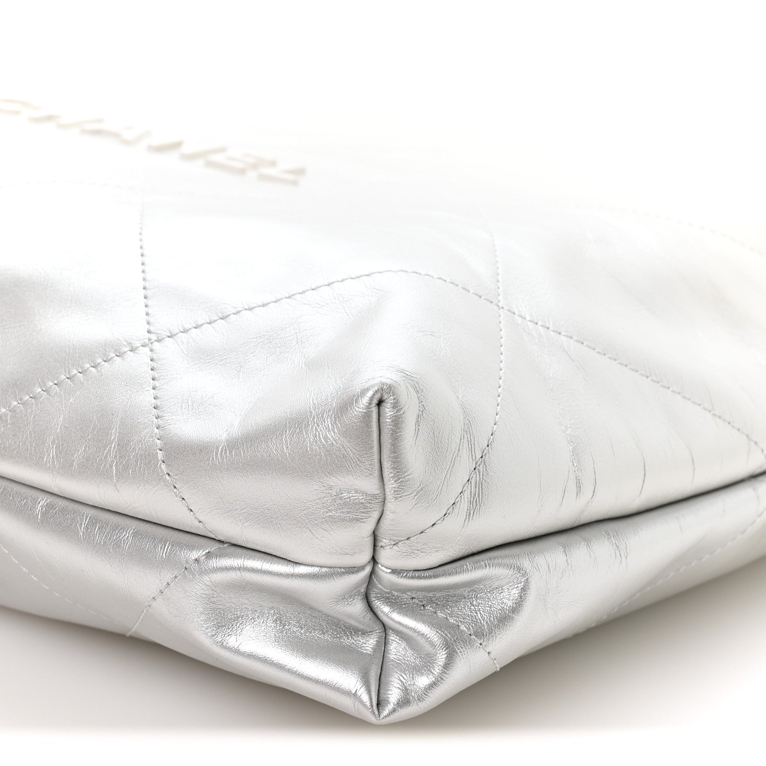 Chanel Metallic Shaded Calfskin Quilted Chanel 22 White Silver 11 of 11