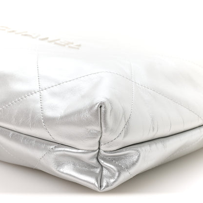 Chanel Metallic Shaded Calfskin Quilted Chanel 22 White Silver 11 of 11