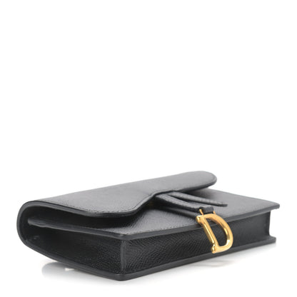 Christian Dior Grained Calfskin Saddle Belt Clutch Black 4 of 11