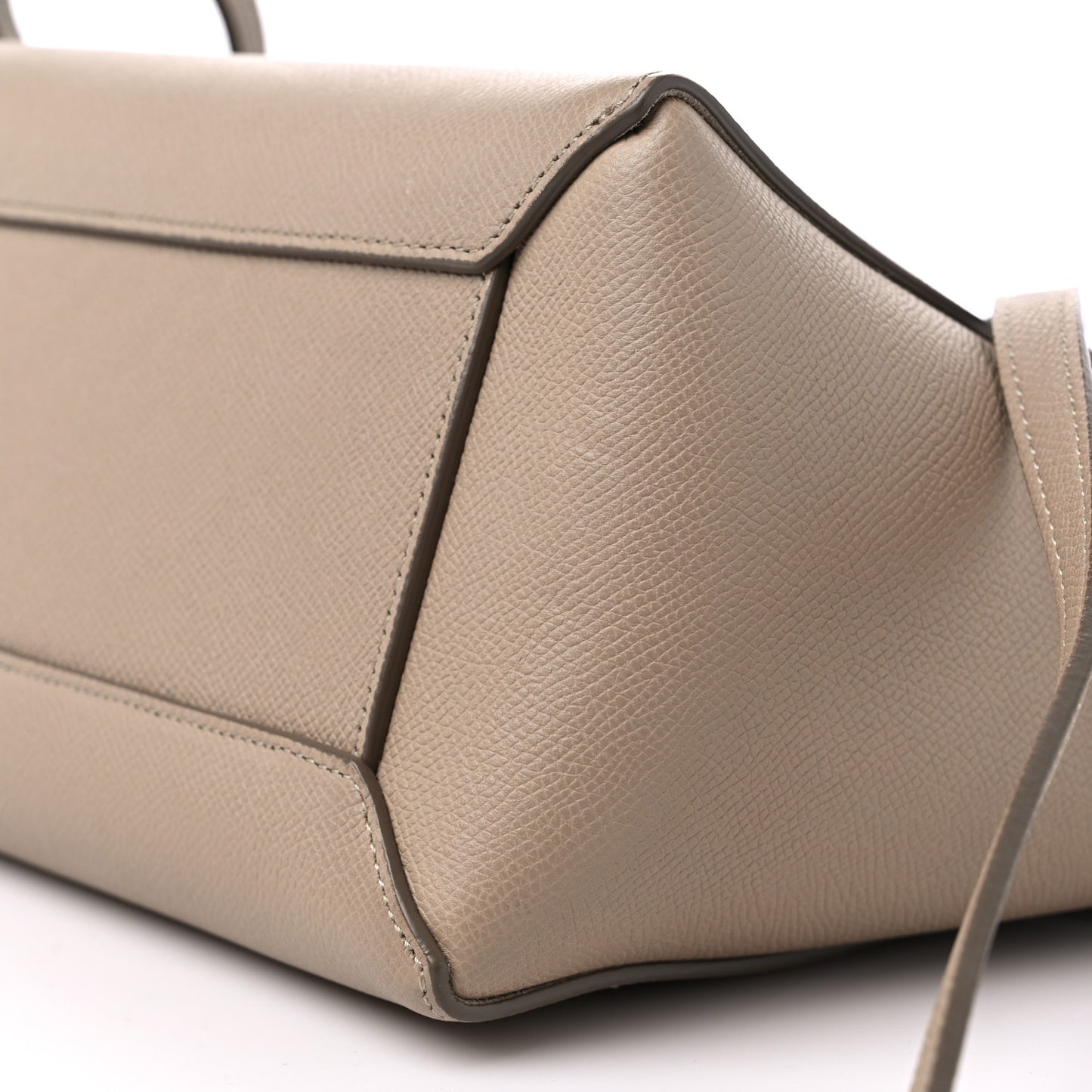 Grained Calfskin Micro Belt Bag Beige