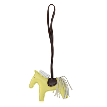 Hermes Milo Lambskin Grigri Rodeo Horse Bag Charm PM Jaune Bourgeon Bleu Brume Rouge Sellier 1 of 5
