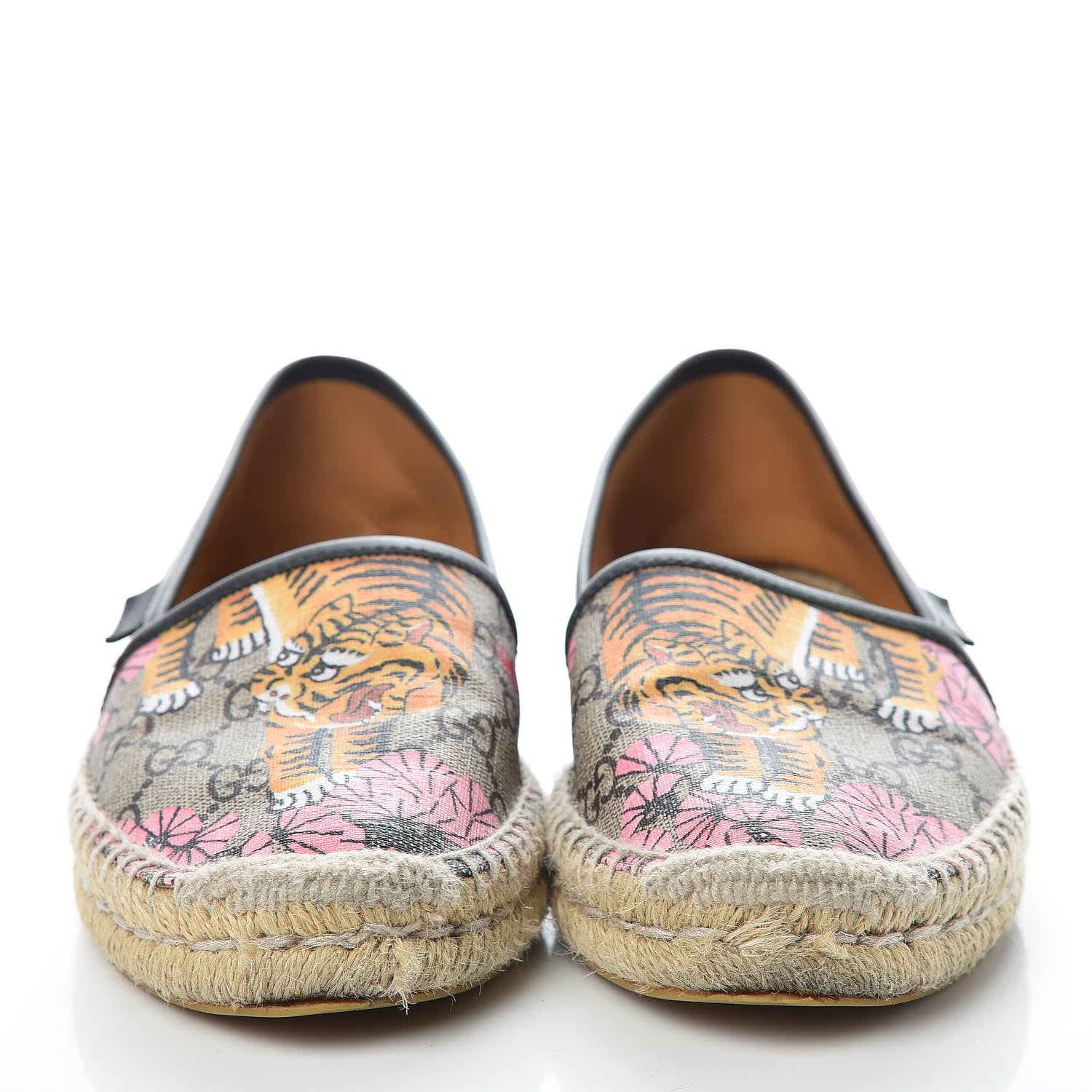 Gucci GG Supreme Monogram Bengal Espadrilles 38 Beige Pink 2 of 8