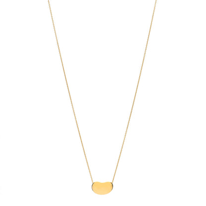 Tiffany 18K Yellow Gold 18mm Elsa Peretti Bean Pendant Necklace 1 of 5