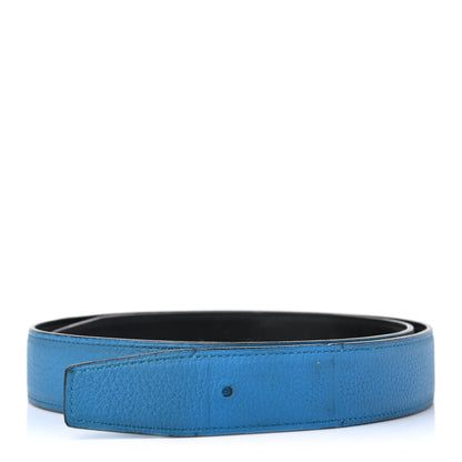 Hermes Box Togo 32mm Belt Strap 80 Black Bleu Zanzibar 1 of 5