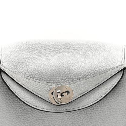 Hermes Taurillon Clemence Lindy 26 Bleu Pale 8 of 11