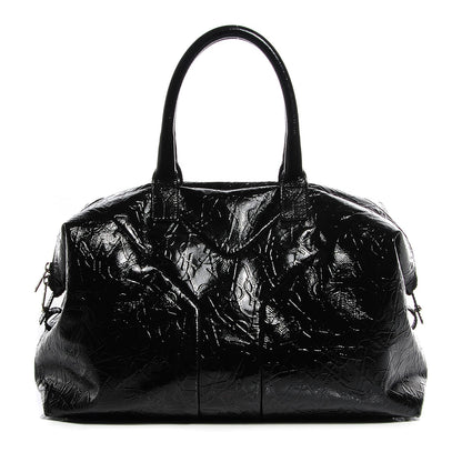 Saint Laurent Embossed Patent Medium Easy Y Bag Black 1 of 9