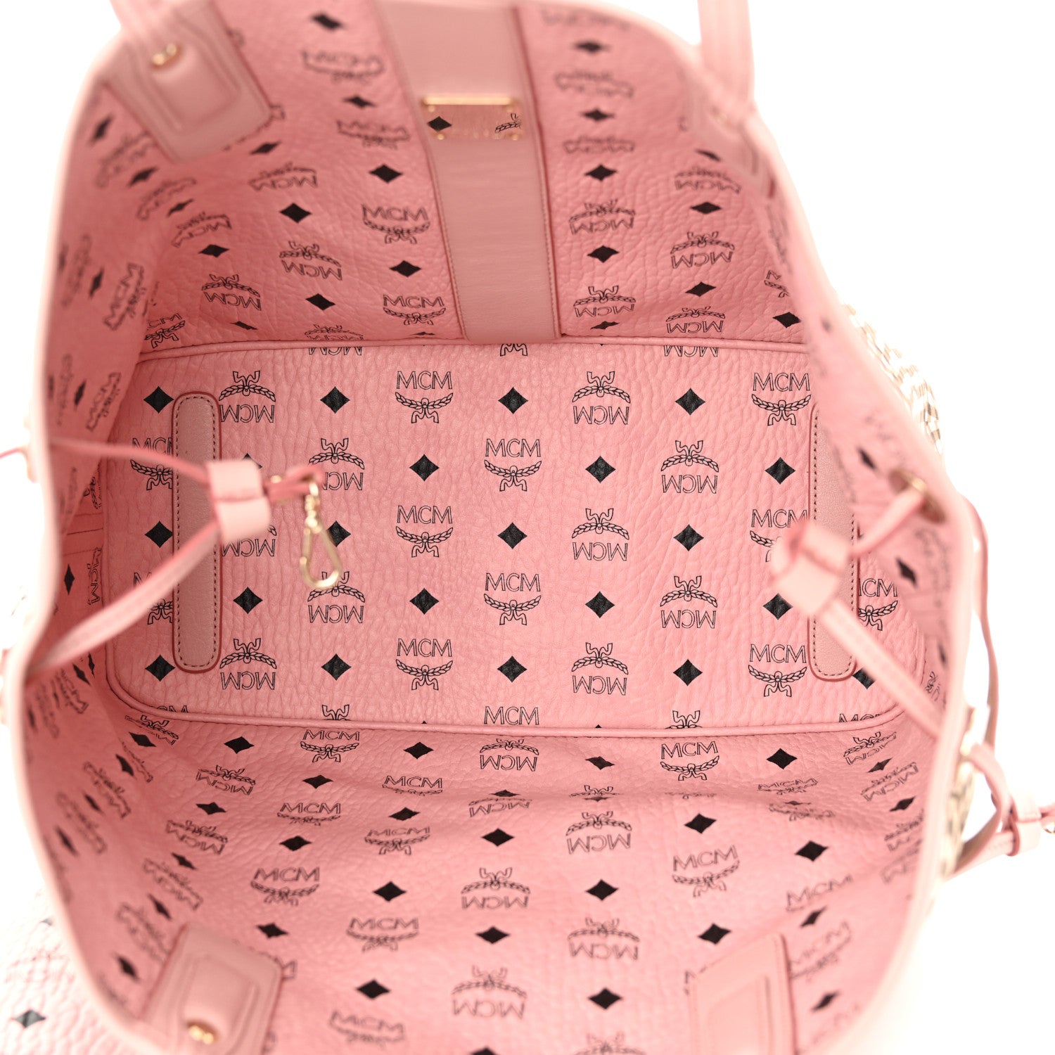 MCM Visetos Medium Liz Reversible Shopper Tote Soft Pink 10 of 21