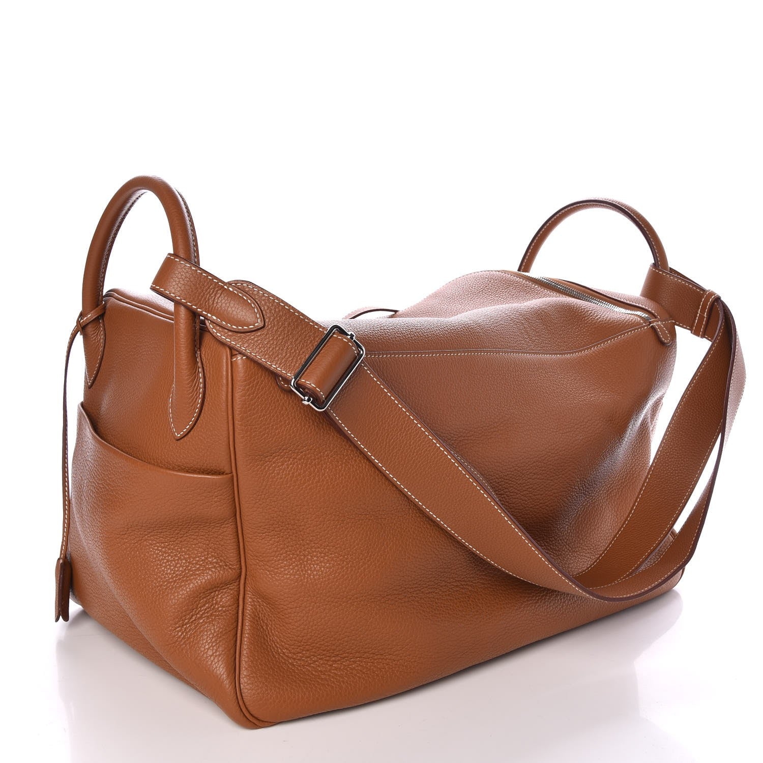 Hermes Taurillon Clemence Lindy 45 Gold 3 of 9