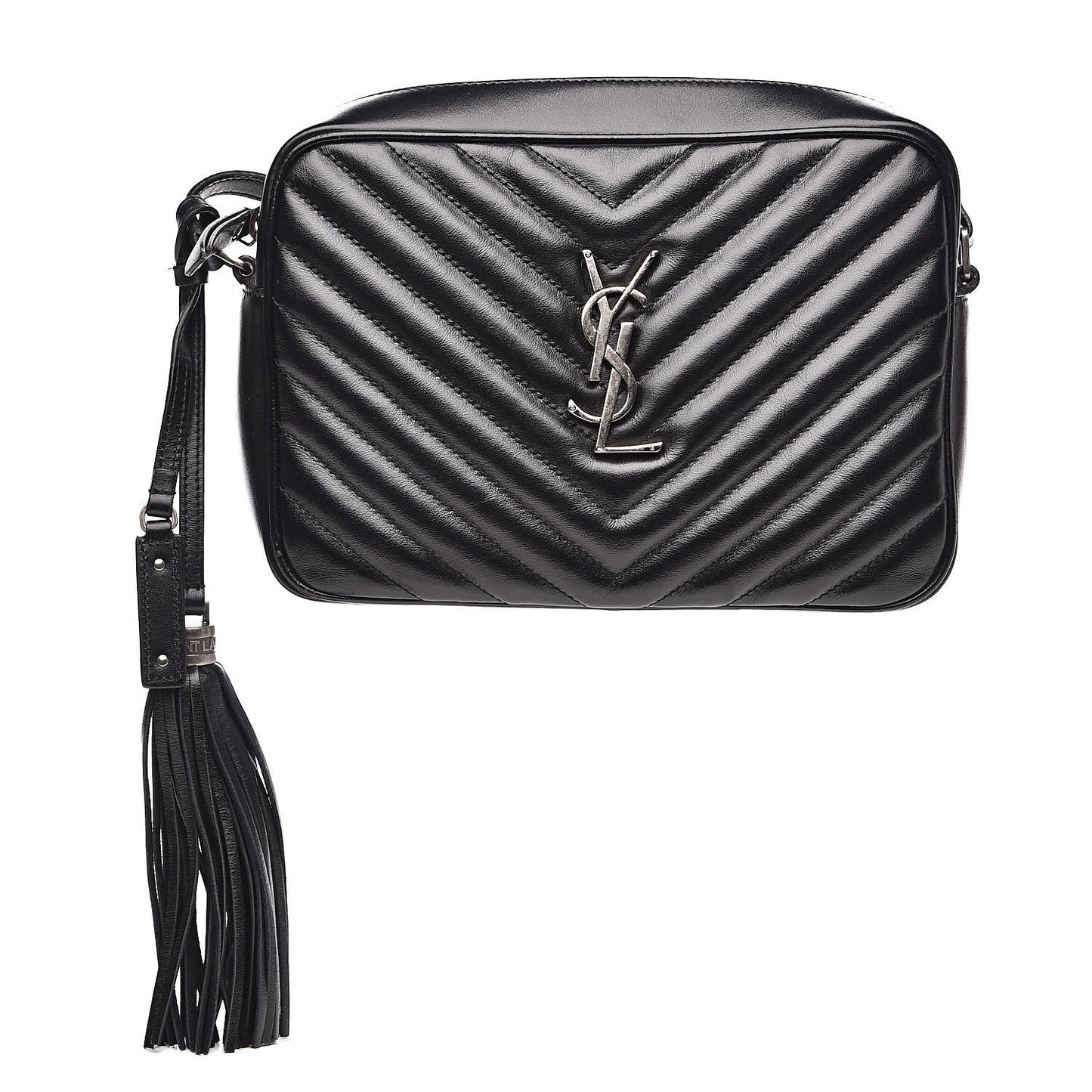 Calfskin Matelasse Monogram Lou Camera Bag Black