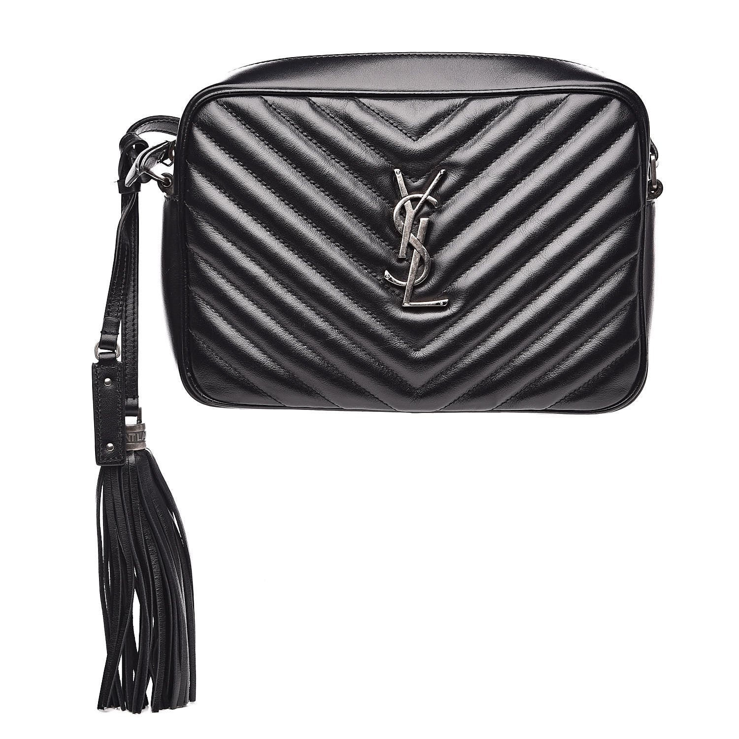 Saint Laurent Calfskin Matelasse Monogram Lou Camera Bag Black 1 of 14