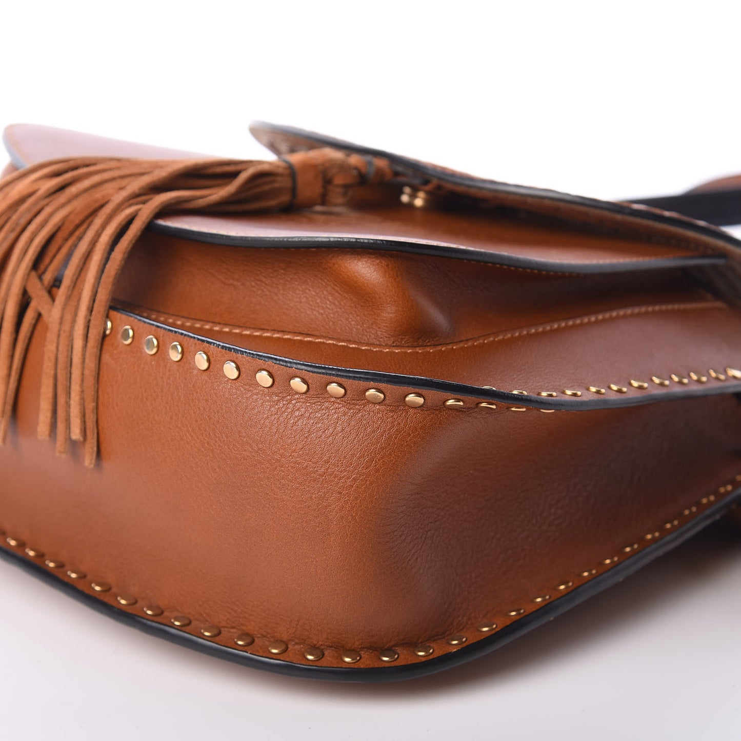 Calfskin Braided Medium Hudson Shoulder Bag Caramel