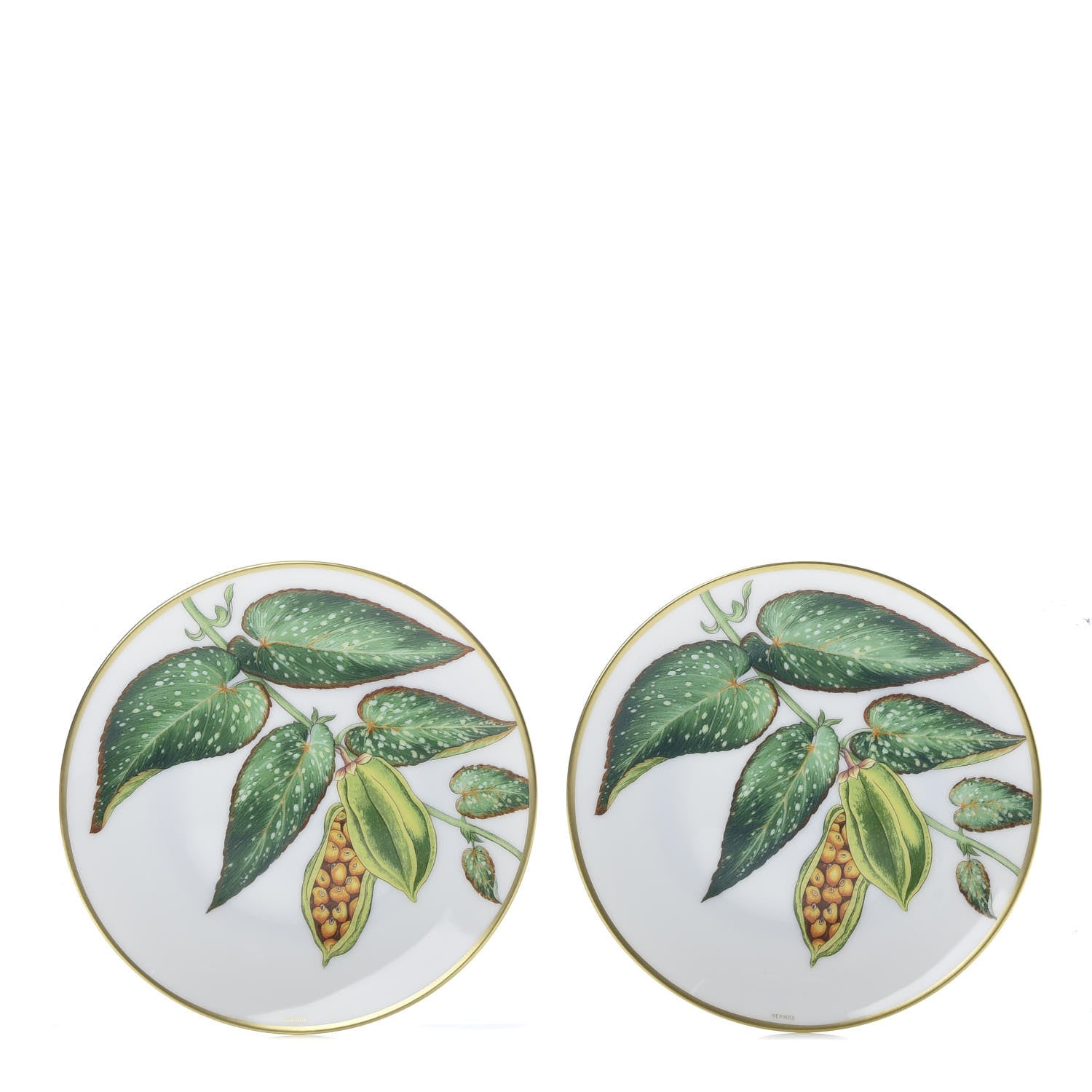 Hermes Porcelain Passifolia Tamaya Dessert Plate Set of 2 1 of 6