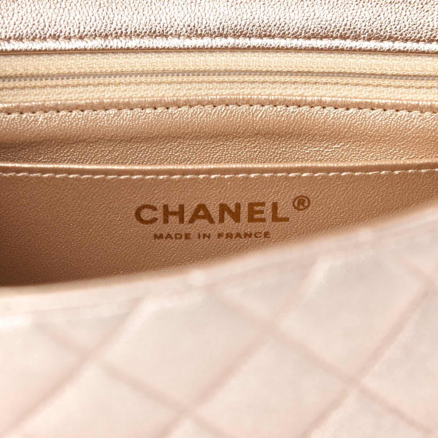 Chanel Metallic Lambskin Quilted Mini Square Flap Gold 8 of 11