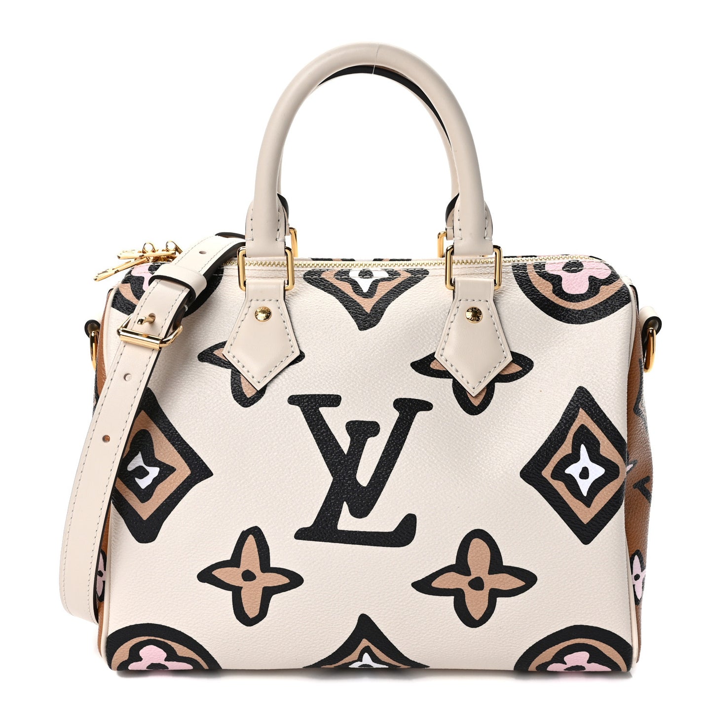Monogram Giant Wild At Heart Speedy Bandouliere 25 Creme