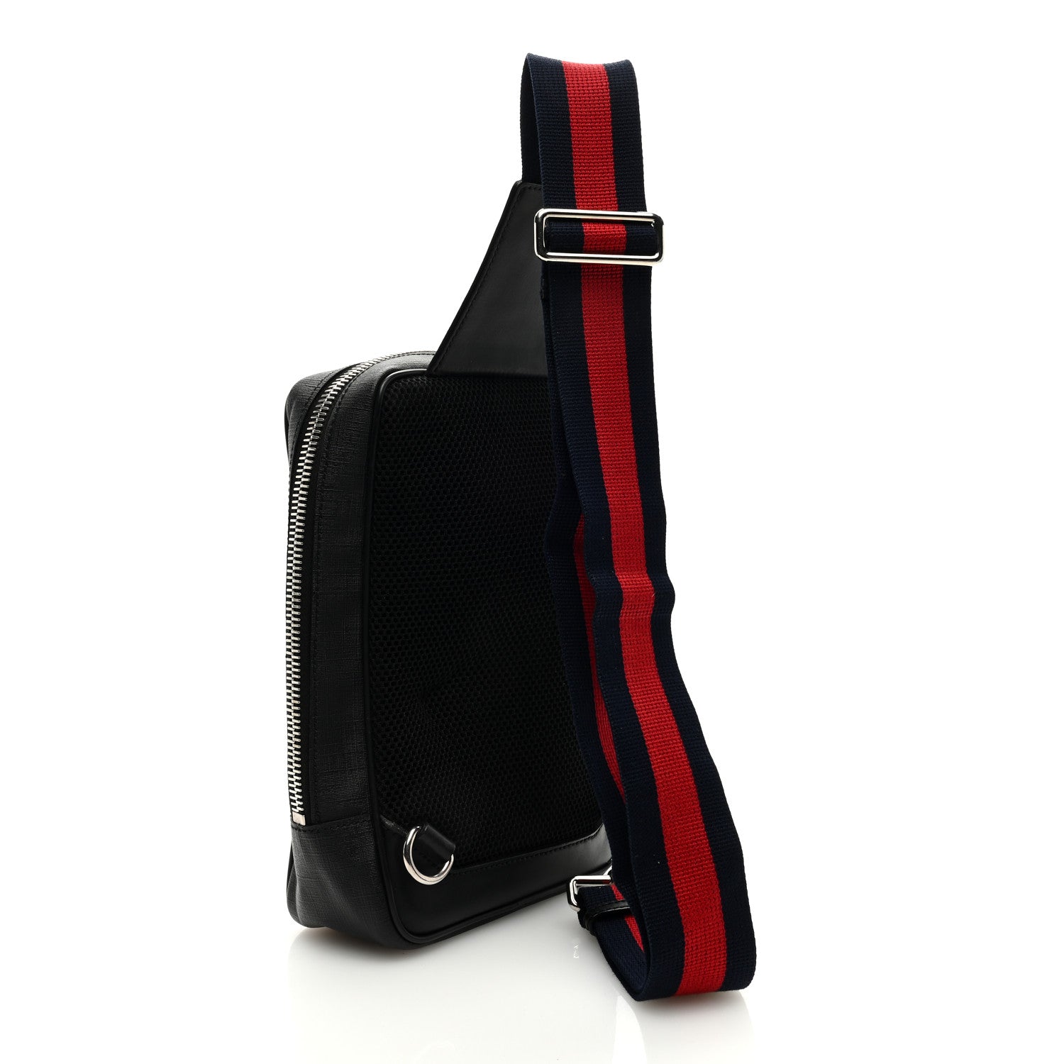 Gucci GG Supreme Monogram Web Belt Bag Black Grey 2 of 9