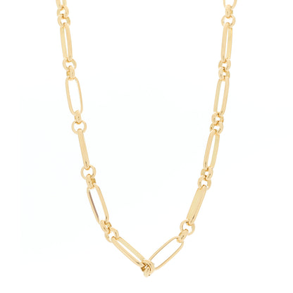 Roberto Coin 18K Yellow Mixed Link Chain Necklace 1 of 5