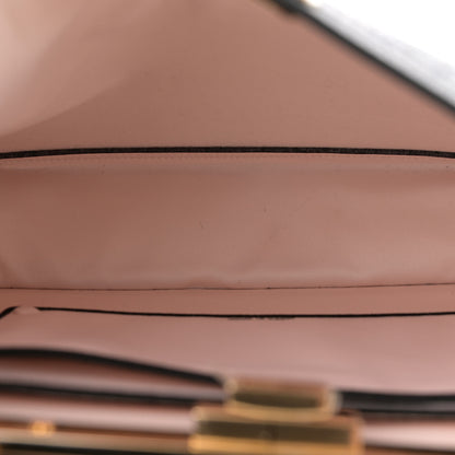 Fendi Melange Flannel Satin Threaded Edge Medium Peekaboo I SEE U Satchel Grigio Bois de Rose 5 of 10