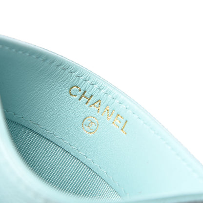 Chanel Caviar Quilted Card Holder Light Blue 6 of 11