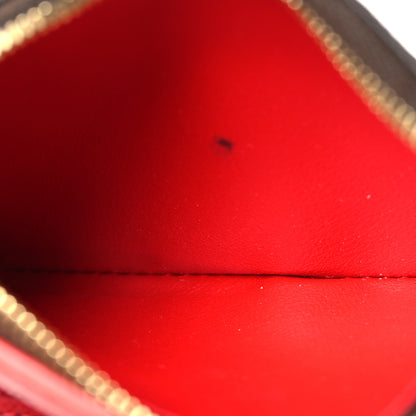 Louis Vuitton Damier Ebene Victorine Wallet Red 6 of 9