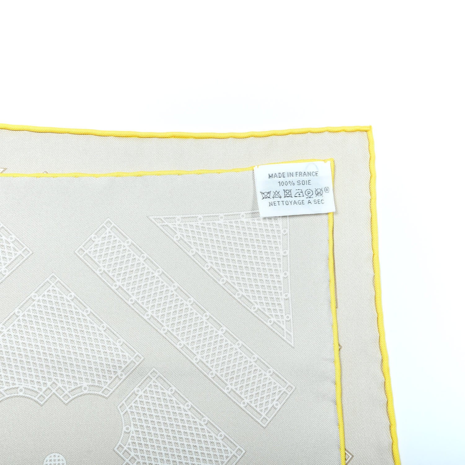 Hermes Silk Gavroche Sellier Pocket Square Scarf 3 of 3