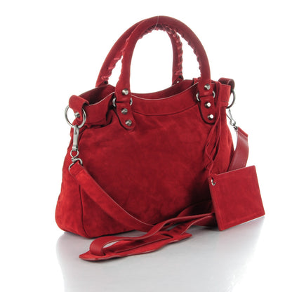 Balenciaga Baby Daim Suede Classic Hardware Town Rouge Coquelicot 3 of 8