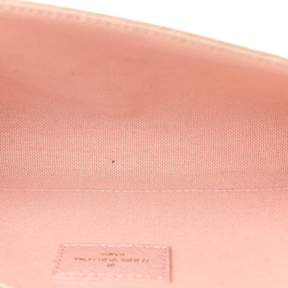Louis Vuitton Damier Azur Pochette Felicie Chain Wallet Rose Ballerine 6 of 15
