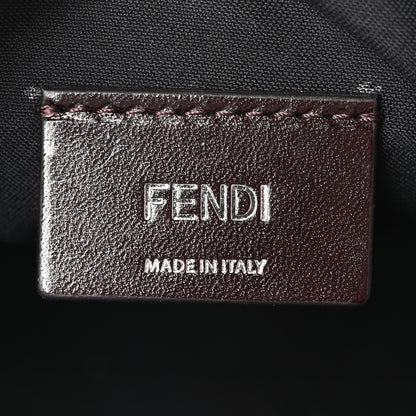Fendi Shiny Glazed Fabric Vitello Cover FF 1974 Logo Medium Camera Case Tobacco Moro Giallo Ebano 6 of 10