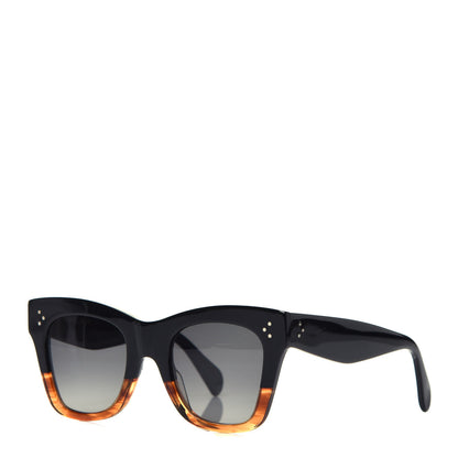 Celine Acetate Polarized Cat Eye Sunglasses CL4004IN Havana Black 1 of 7