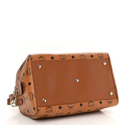 MCM Visetos Essential Boston Bag Cognac 4 of 12