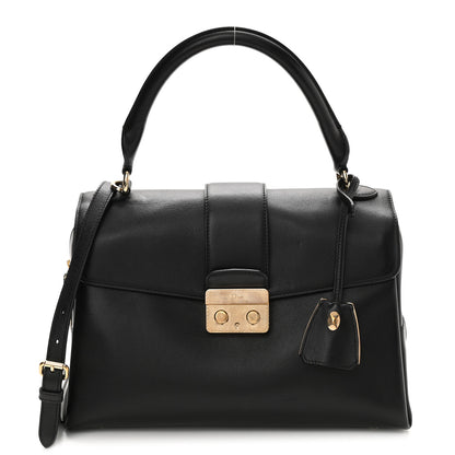 Christian Dior Calfskin Top Handle Flap Black 1 of 8