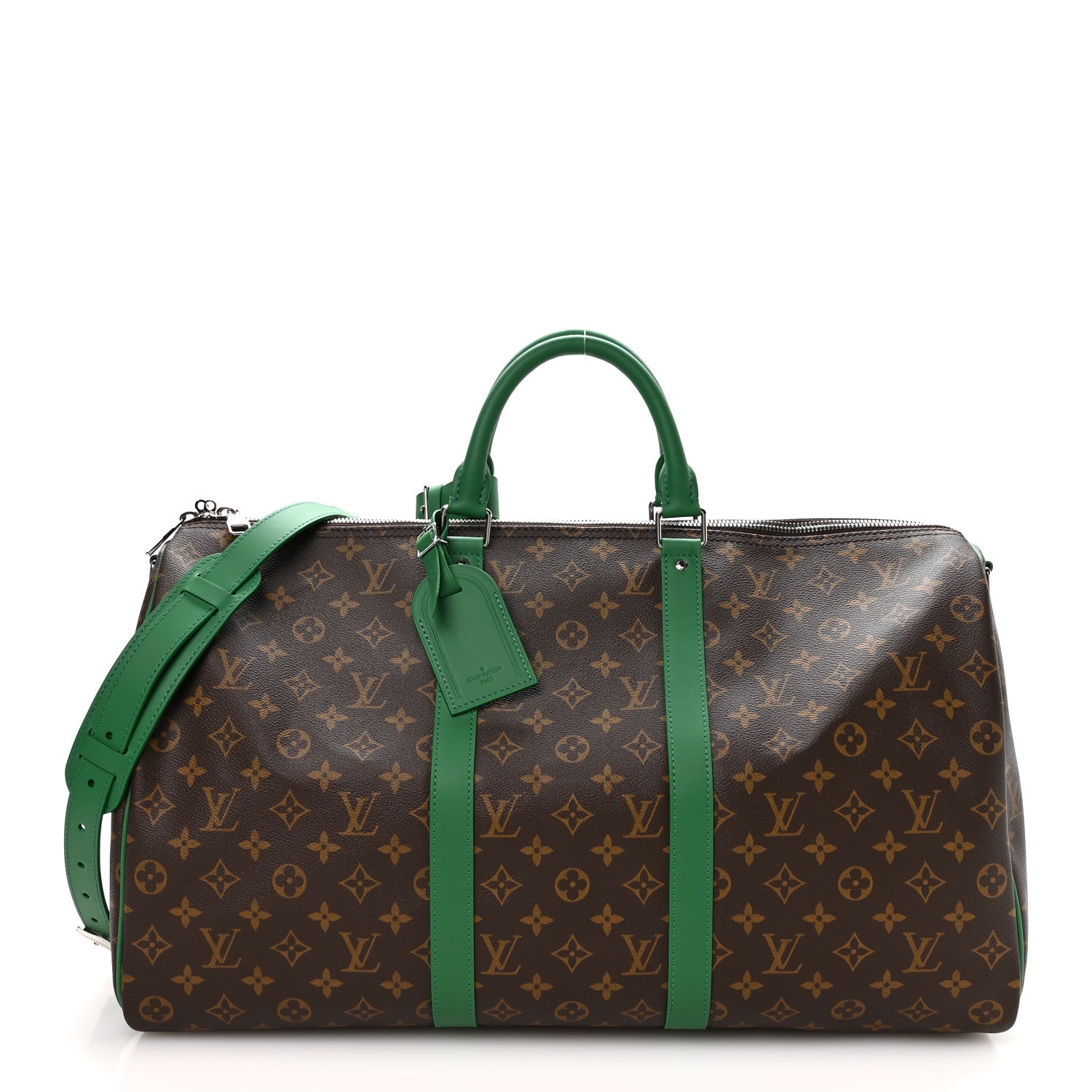 Louis Vuitton Monogram Macassar LV Colormania Keepall Bandouliere 50 Green 1 of 8