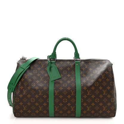 Louis Vuitton Monogram Macassar LV Colormania Keepall Bandouliere 50 Green 1 of 8