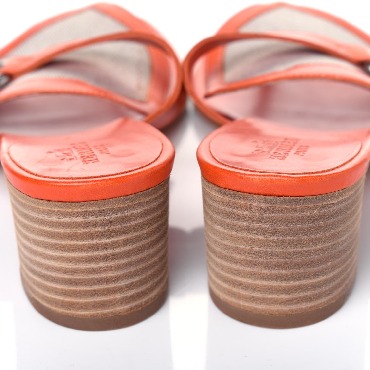 Hermes Calfskin Canvas Buckle Sandals 36.5 12 of 12