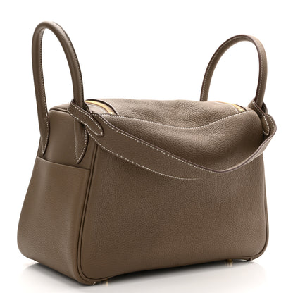 Hermes Taurillon Clemence Lindy 30 Etoupe 3 of 9