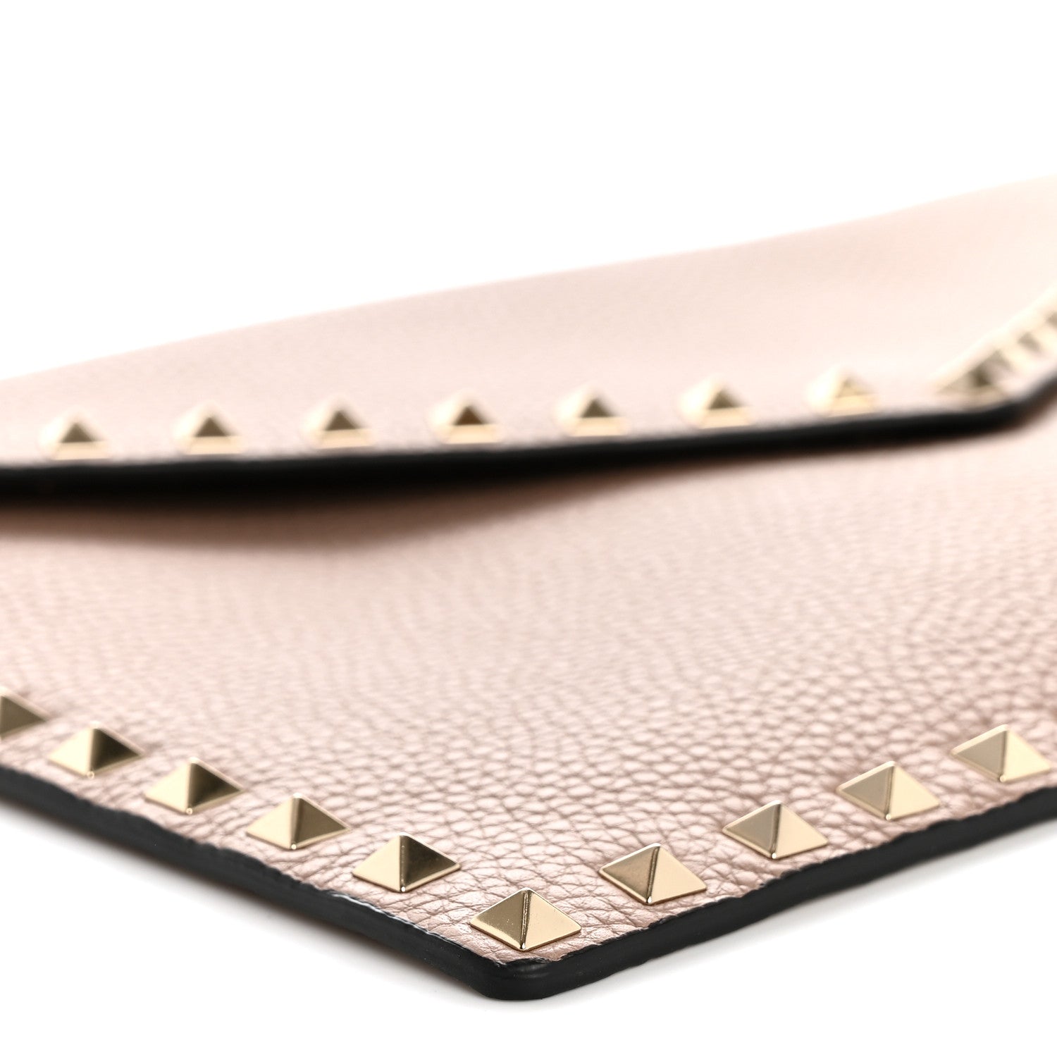 Valentino Garavani Vitello Medium Rockstud Envelope Flat Wristlet Pouch Poudre 9 of 10